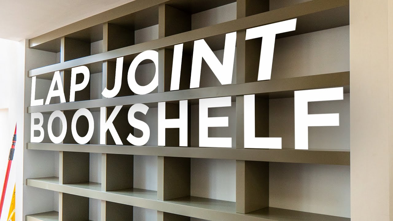 Built in bookshelf made with LAP JOINTS