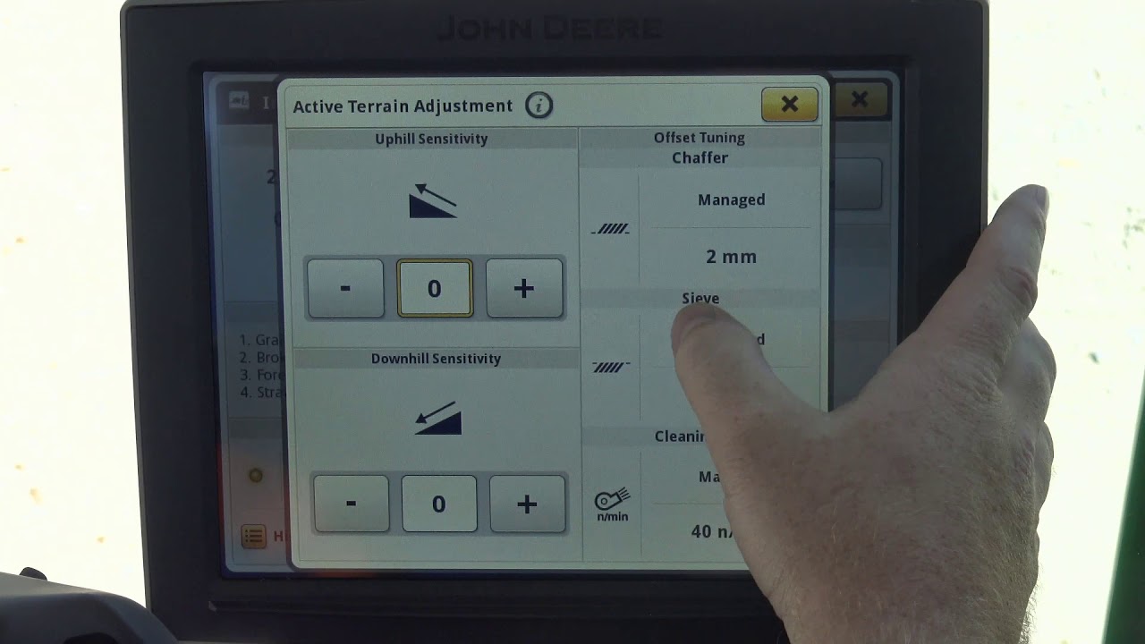 John Deere S700 Series Combine Advisor Set Up