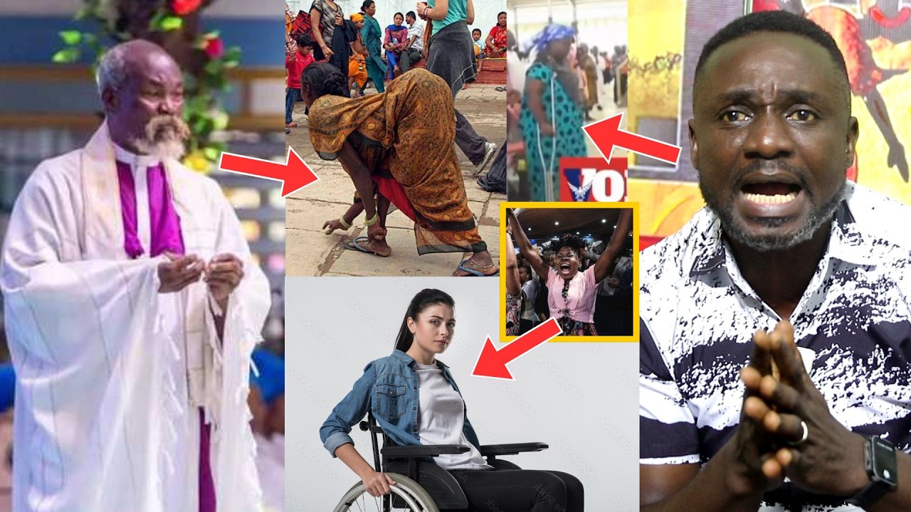 This is Amazing. Watch how Adom Kyei Duah heal. cripple Woman instantly in his Church. De-Worshipper