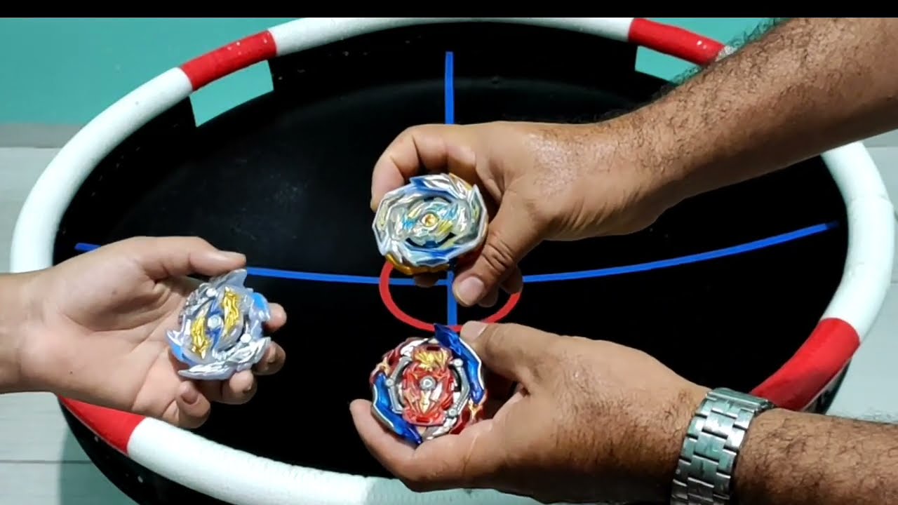 BATALHA DE BEYBLADE INFINITA UNION ACHILLES VS ZWEI LONGINUS VS IMPERIAL DRAGON
