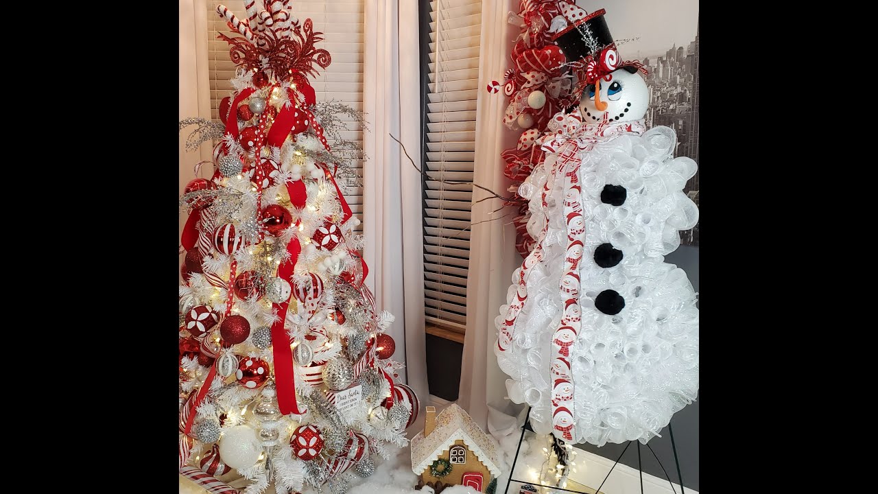 Mesh Snowman Wreath