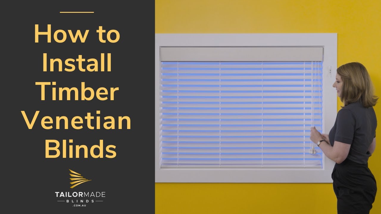 How to install timber Venetian Blinds.
