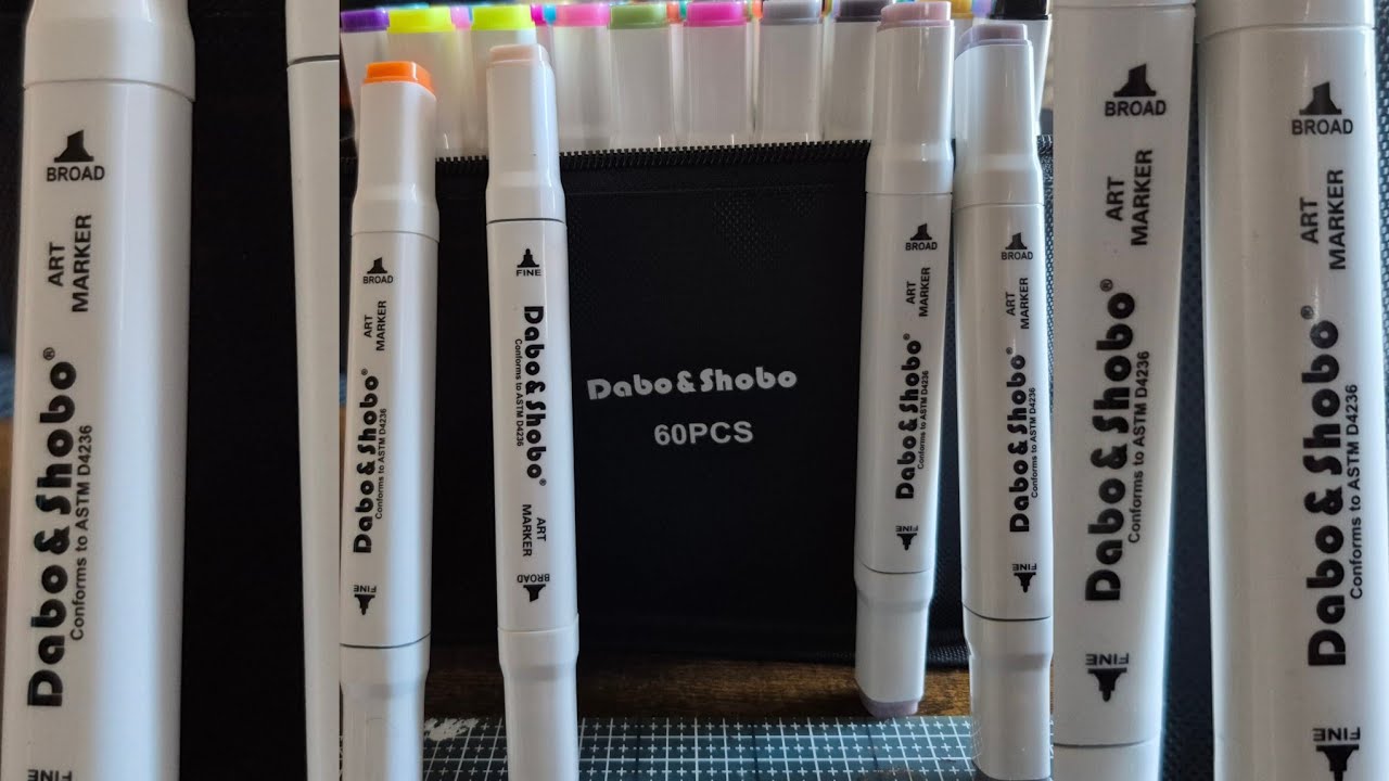 Swatching 60 Set Dabo & Shobo Alcohol Markers