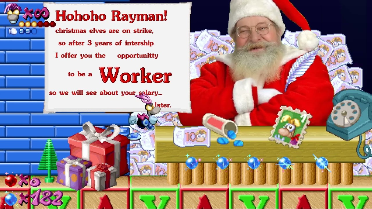 Rayman Redesigner : Santa's Factory ( level download in description.