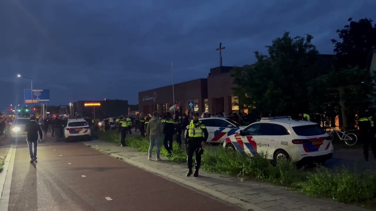 Confrontatie boeren en pro-Palestina demonstranten in Barneveld