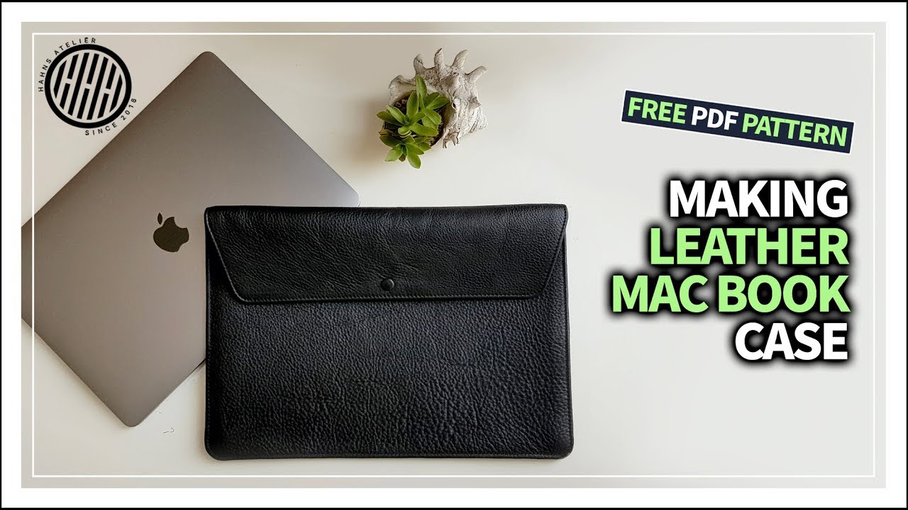 Making a handmade leather Macbook pouch | Leather Craft DIY