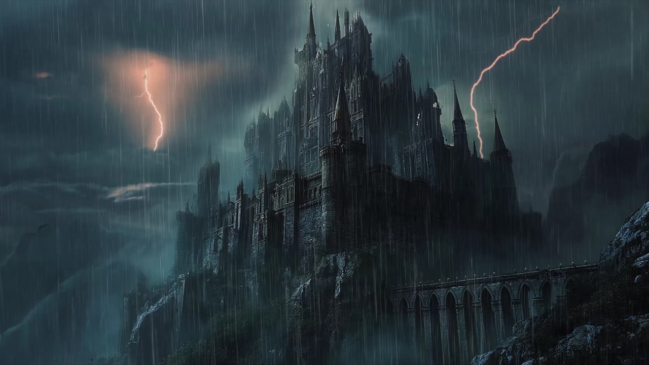 Unwind and Relax with Rain In Dark Gothic Castle  🏰 Escape into Tranquility with Rain