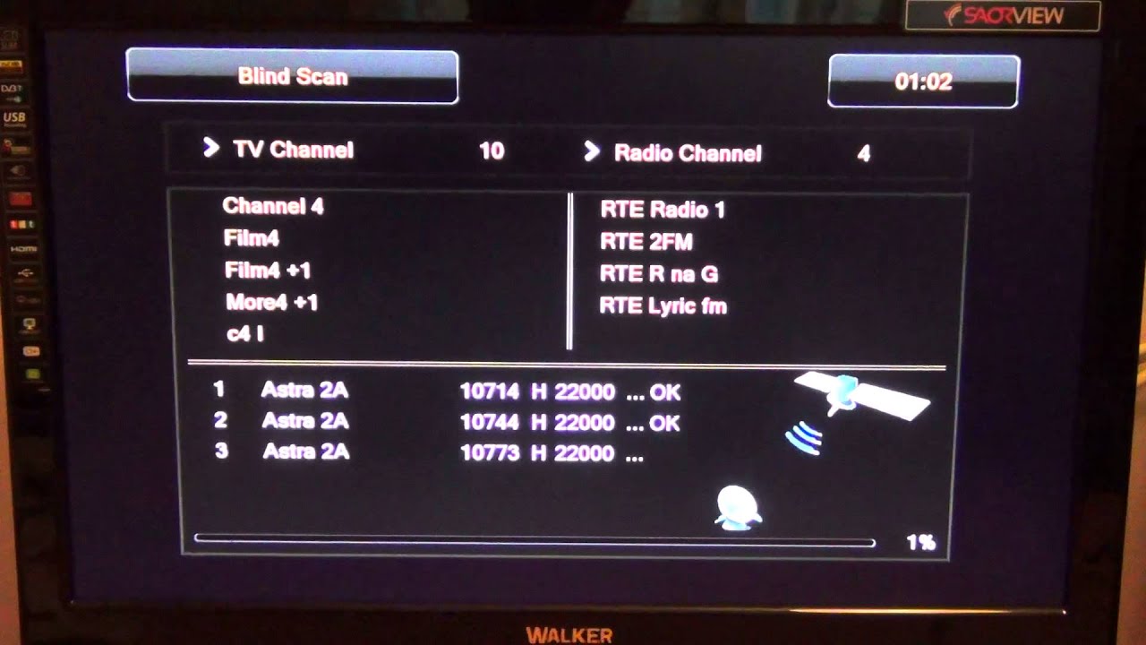 Ferguson Ariva 150 — как настроить каналы UK Freesat