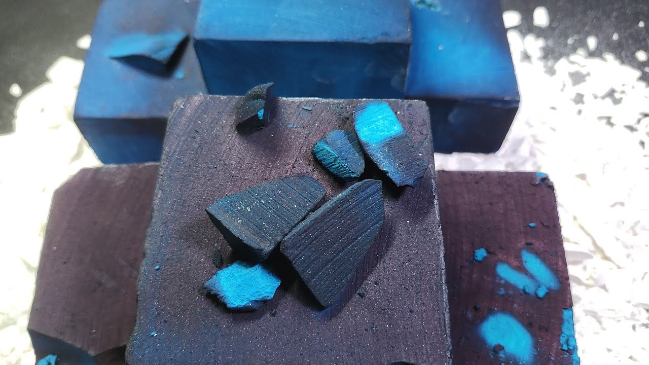 TEAL Crush | Chalk Shavings I Dyed Chalk Blocks I ASMR I Oddly Satisfying