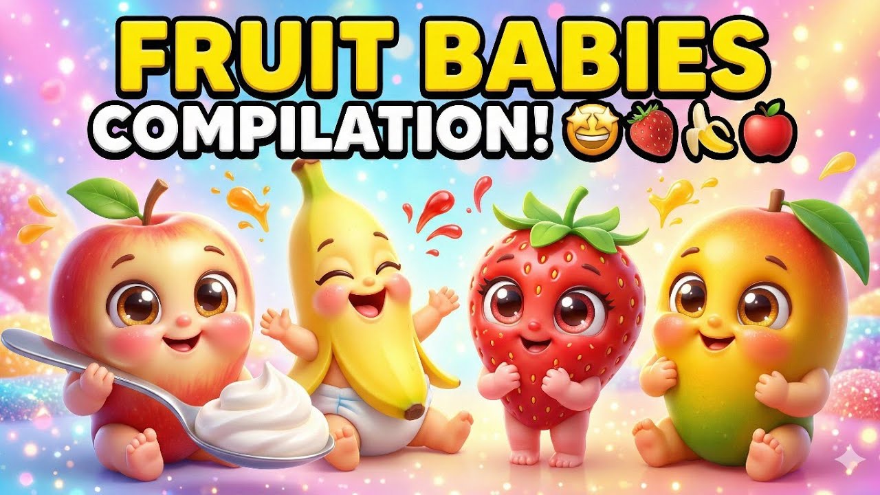 🍓🍌🍎 Cute Fruit Babies Compilation 😂 | Funny AI Animation | Kids Short Movie