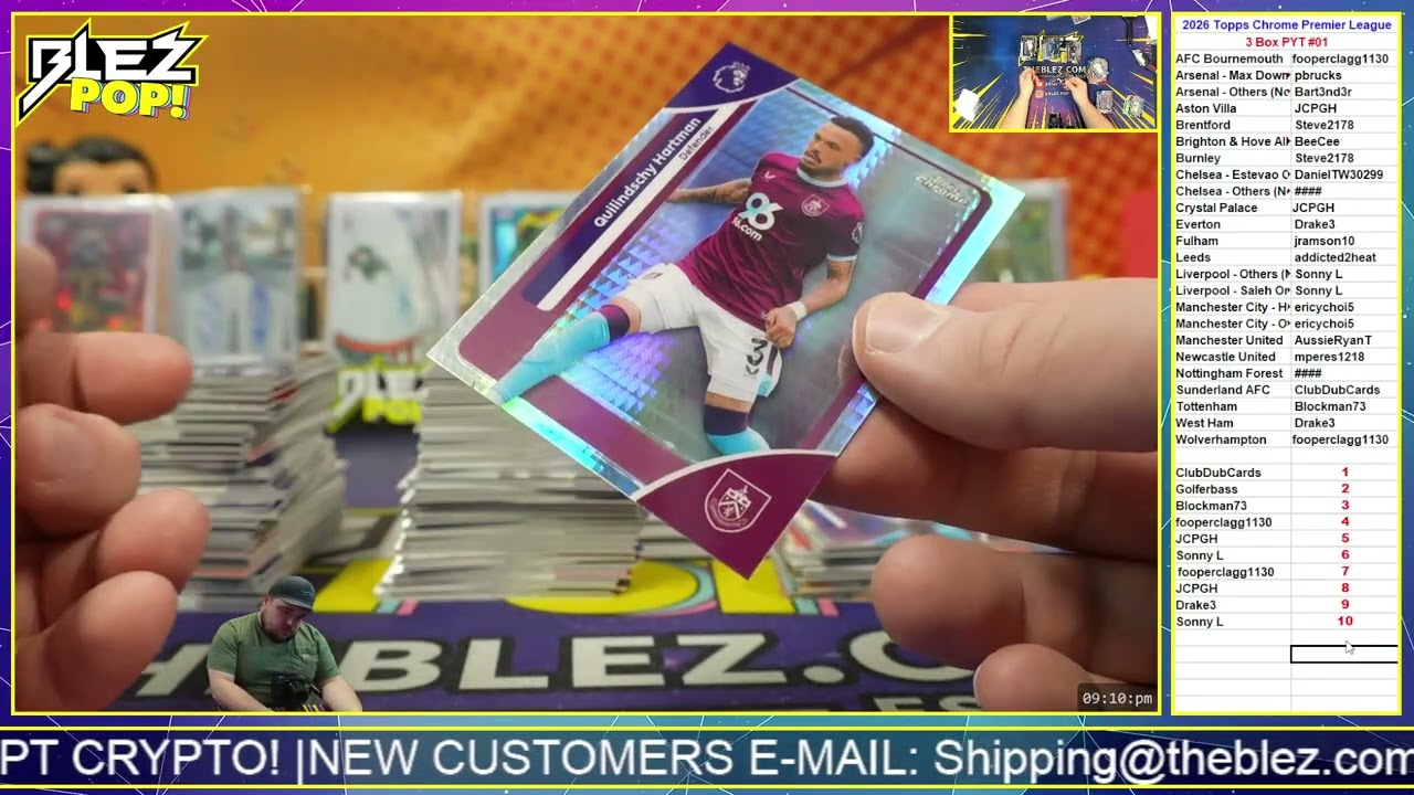 2026 Topps Chrome Premier League 3 Box Break Pick Your Team #01