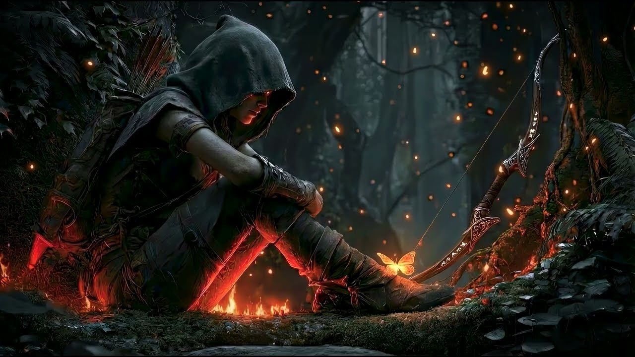 The Ember Groves of the Elder Forest | Dark Fantasy Ambience •  Relax • Study • Sleep
