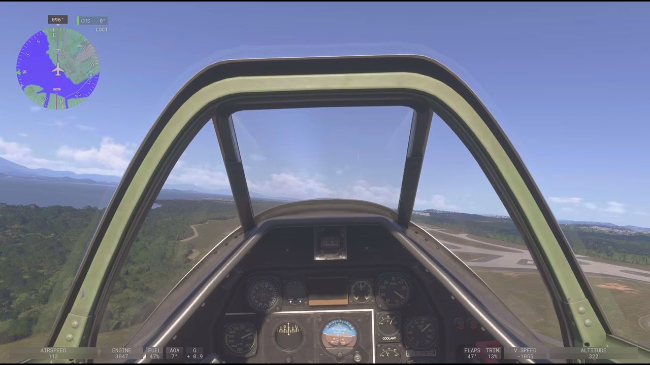 Microsoft Flight Simulator 24 Pouso com P-51 Mustang