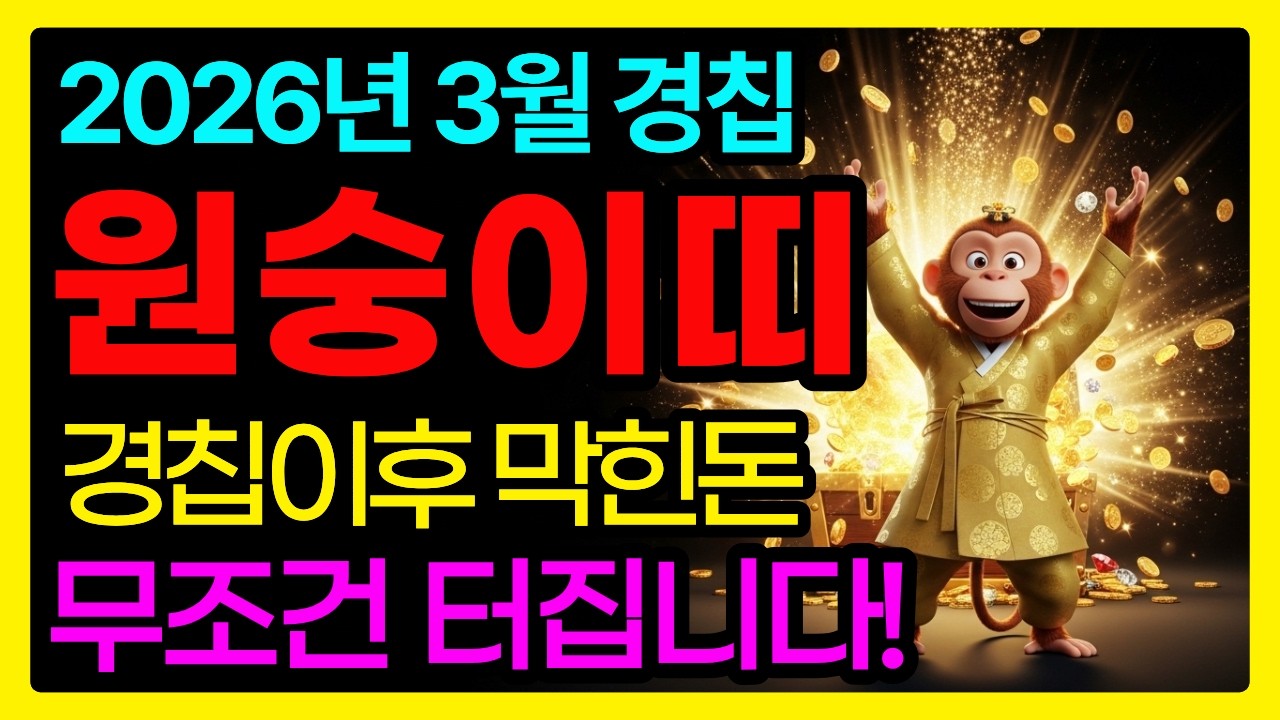 원숭이띠 56·68·80·92년생 경칩 이후 막힌 돈 무조건 쏟아집니다ㅣ쇠는 불 속에서 더 빛난다 재물·사업·자손복 한꺼번에 터지는 황금 타이밍