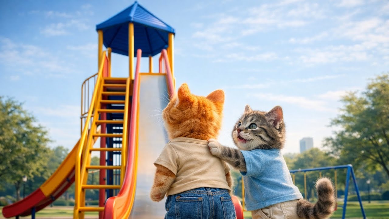 Ginger Dobi’s Park Fun Adventure 🐾🌳 | Cute Kitten Story