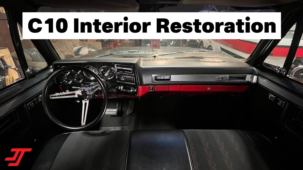 '85 Chevy Squarebody Gets a Brand New Black Interior!