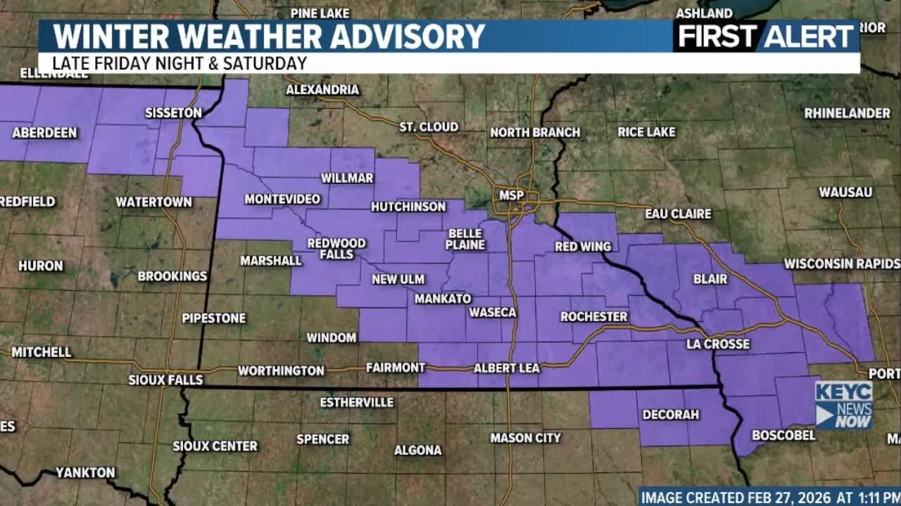 UPDATE: Winter Weather Advisory expanded