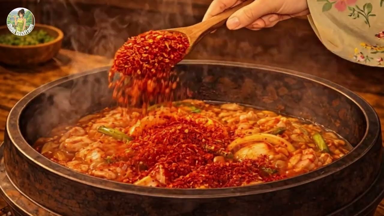 Cozy Cooking Sundubu Jjigae at Home | Ghibli Studio-style video #ghibli  #cooking #slowliving
