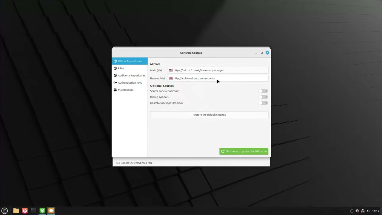 How to Select Software Sources in Linux Mint