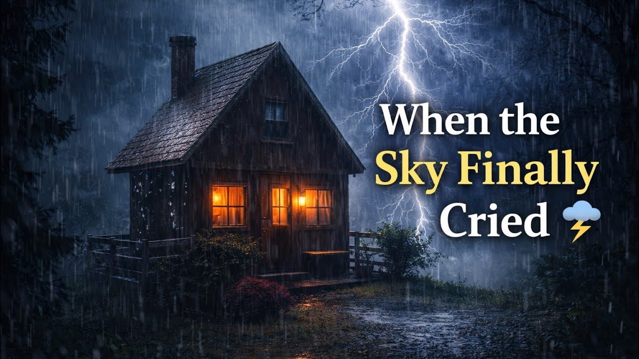 A Lonely Cabin in Heavy Rain & Thunderstorm | Relaxing Cinematic Night Ambience