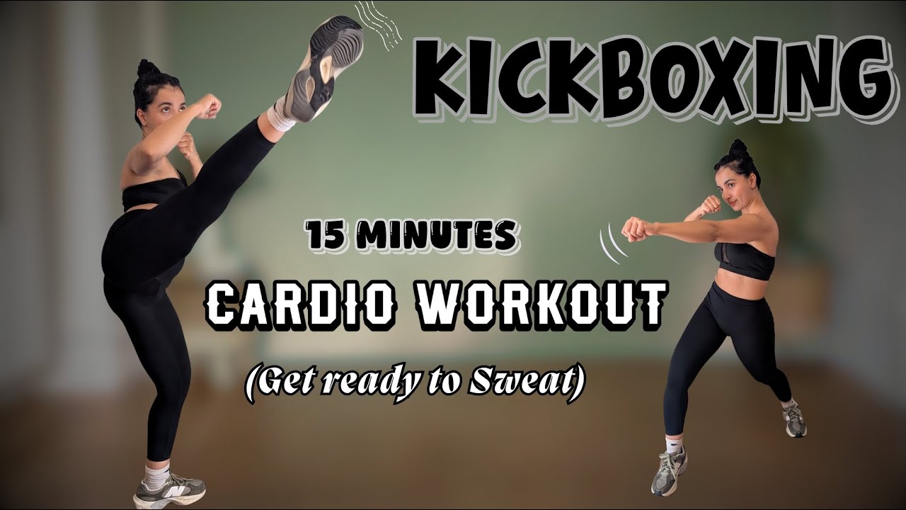 15 Min Kickboxing Cardio 🥊 Fat Burn Workout at Home | No Equipment