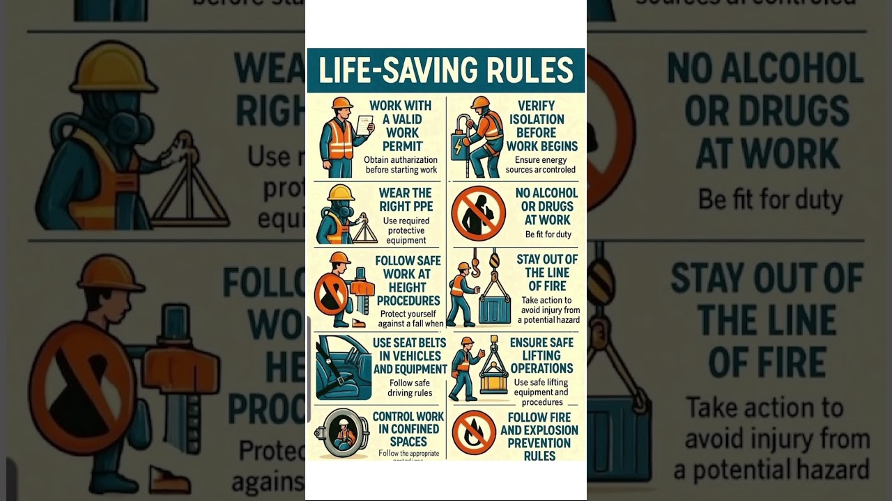 Safety life saving rules #shaiksafety