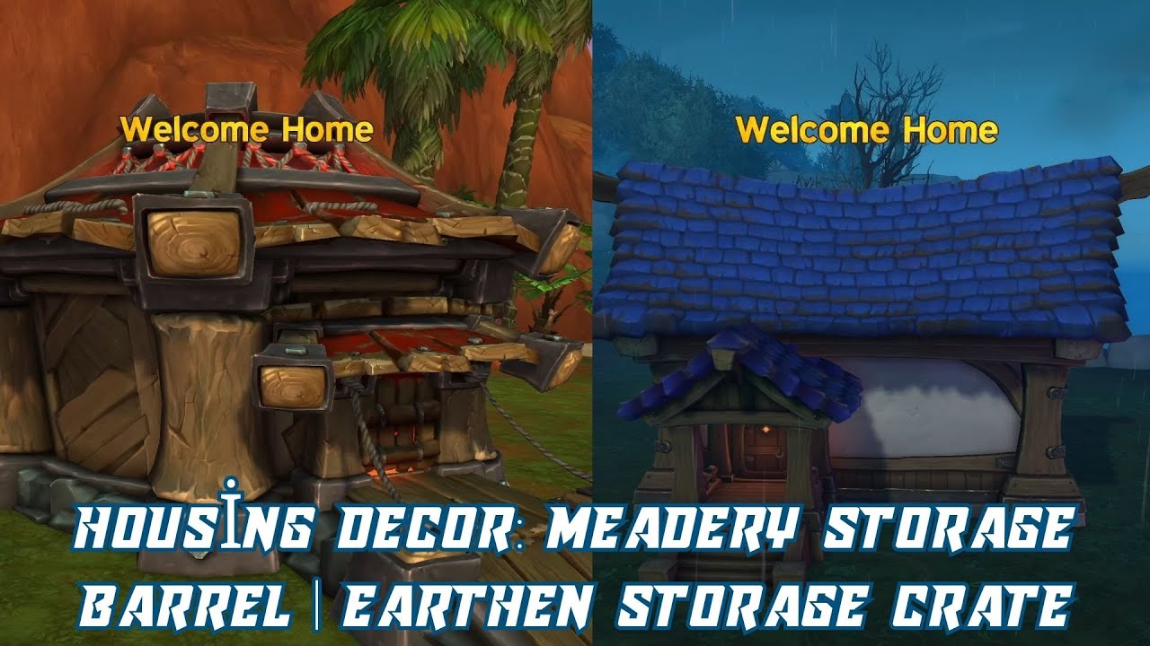 Furniture Favor Quest | Housing Decor: Meadery Storage Barrel | Housing Decor: Earthen Storage Crate