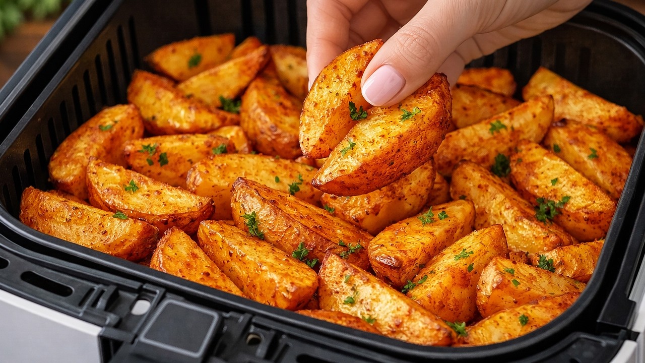 Potatoes in Air Fryer Tastes Better Than Chicken Wings! No Oil, Just Crispy Magic!