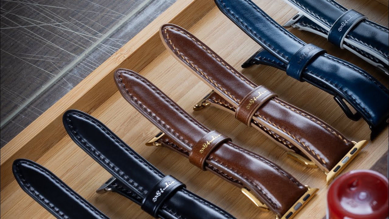 가죽공예 leathercraft  최고급 코도반 가죽으로 제작된 시계줄 제작과정