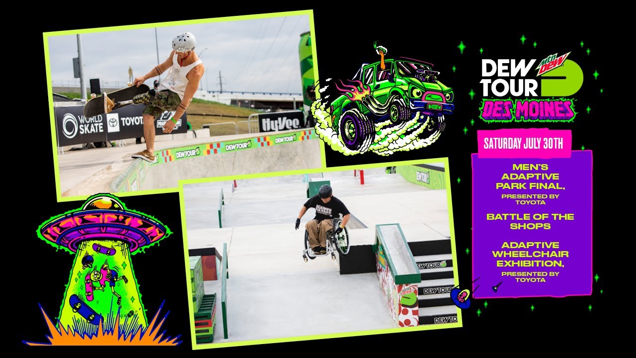 Dew Tour 2022: Men&rsquo;s Adaptive Park, Battle of the Shops, Adaptive Wheelchair Presented by Toyota