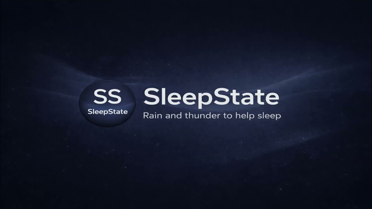 45 Minutes 3D Rain And Thunder Sounds for Deep Sleep Black Screen | SleepState