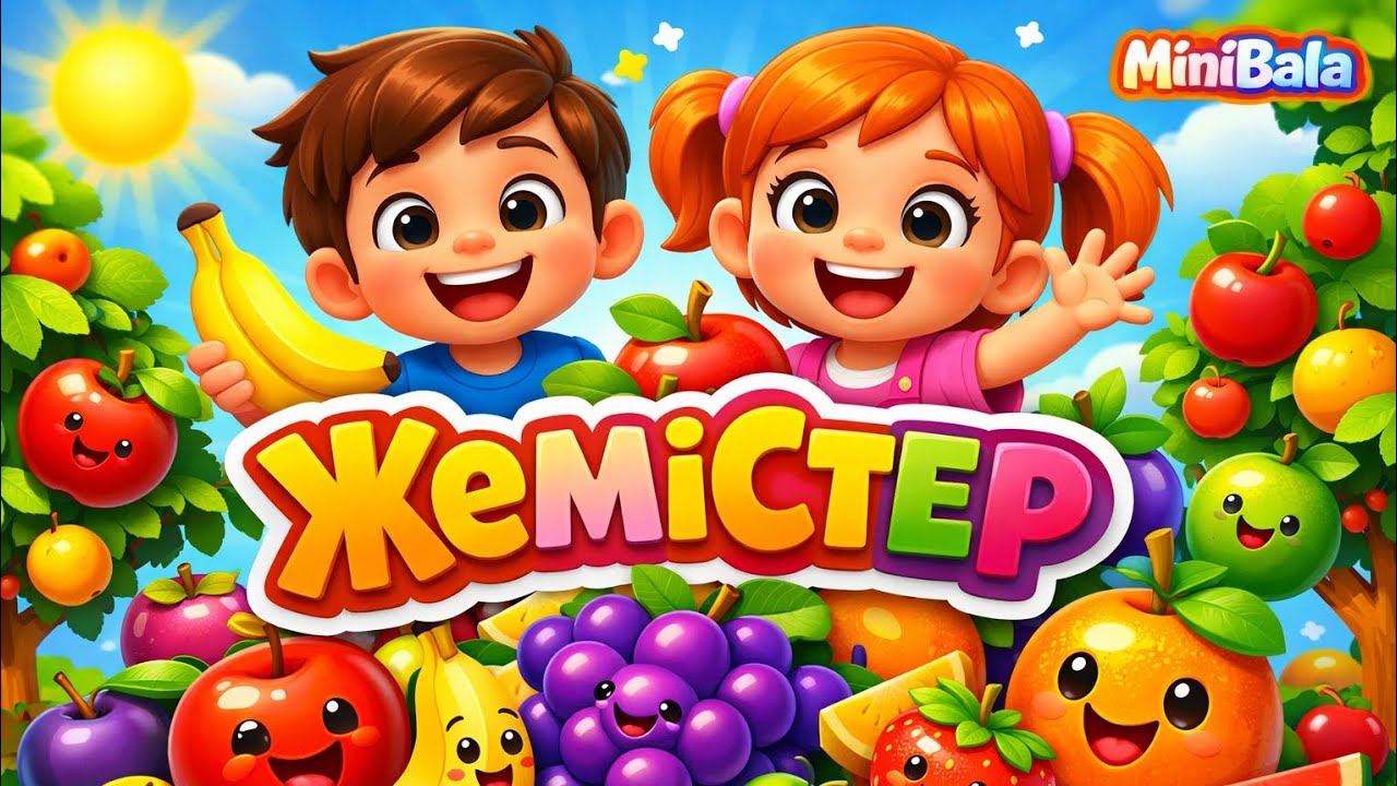 ЖЕМІСТЕР 🍎🍊🍒🍉🍇 | Әні Балаларға арналған мультфилм 😍😍😍