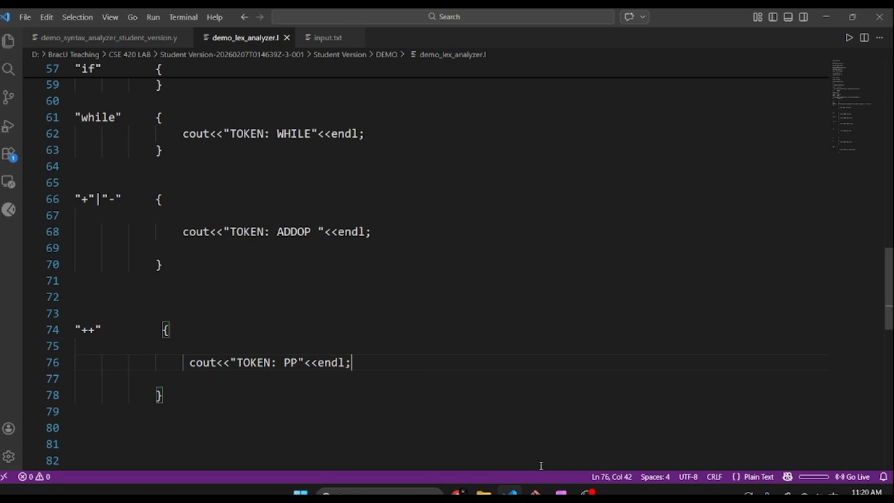 Lecture 11 Lexical Analyzer Part 7