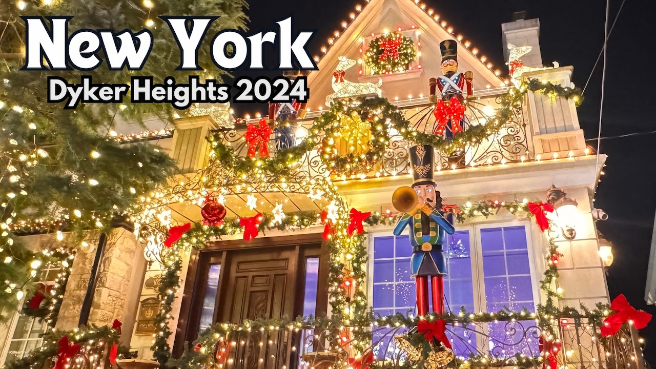 4K NYC Christmas Walk | Dyker Heights Christmas Lights 2024 Brooklyn New York City