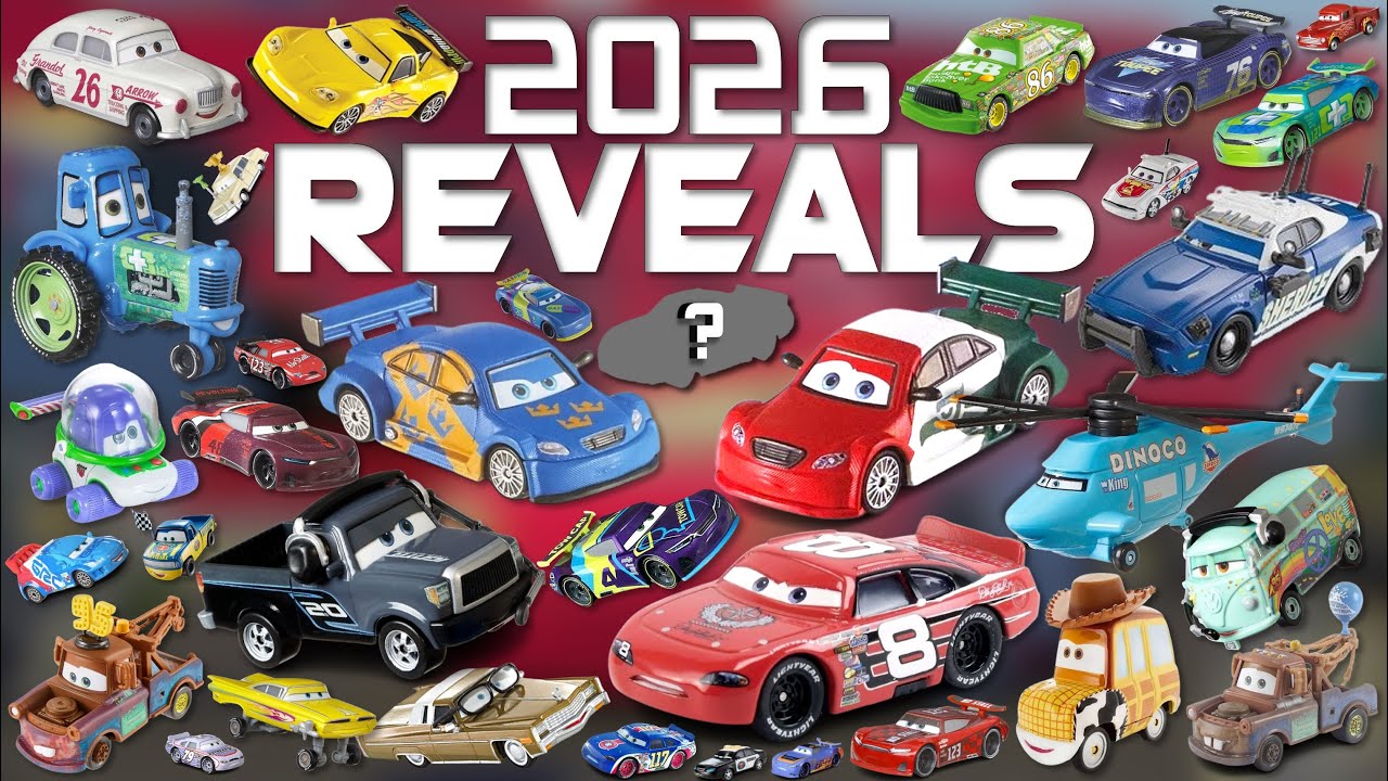 Раскрываем всю основную линейку Disney Cars 2026 года: суперпогони, история игрушек, вертолёт Din...