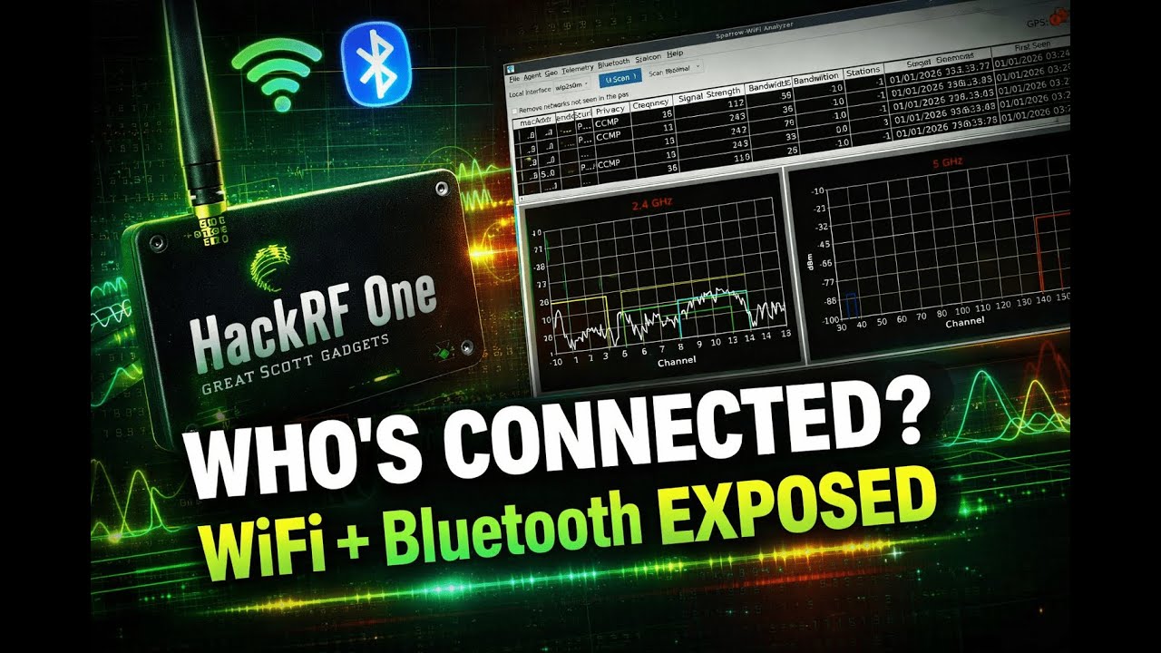 Взлом радиоволн: обнаружение устройств Wi-Fi и Bluetooth с помощью HackRF