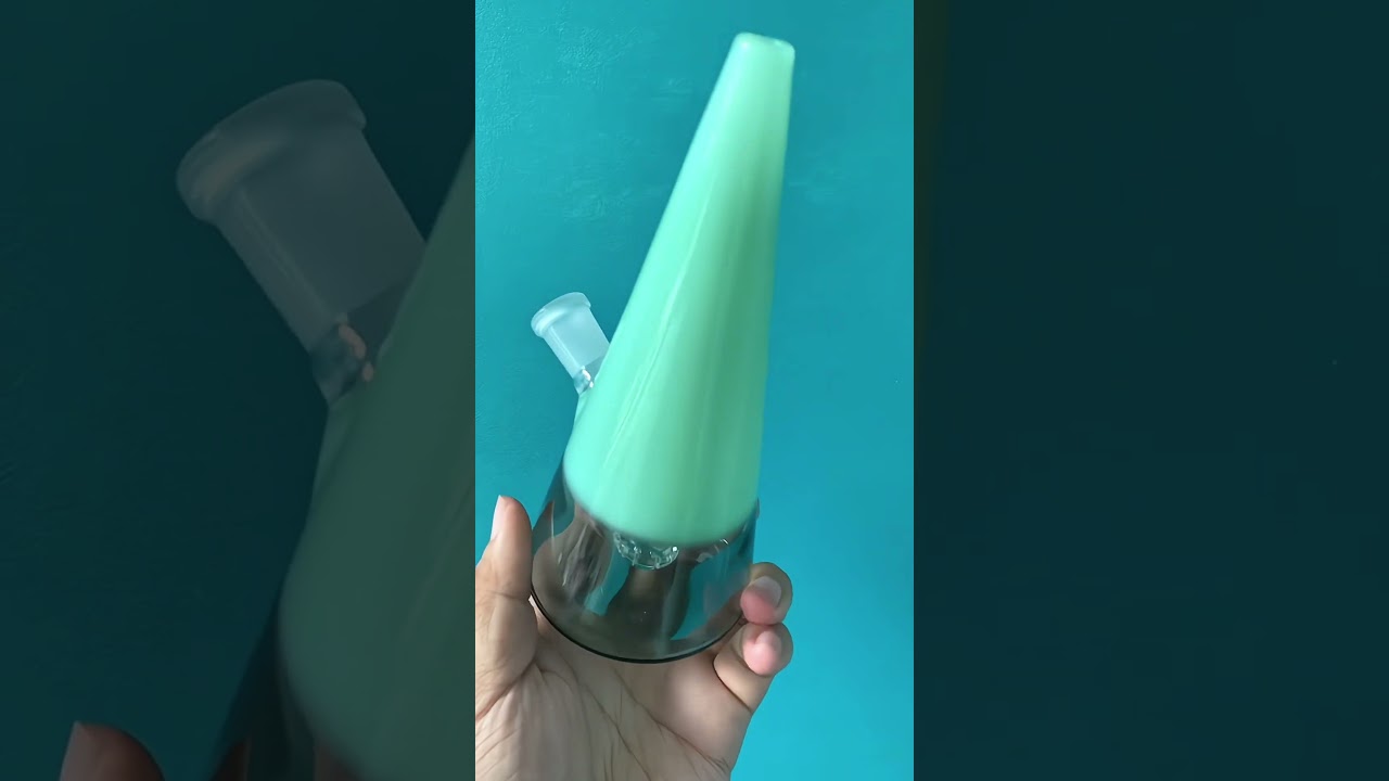 Jade Green Steeple Bong with Disc Perc