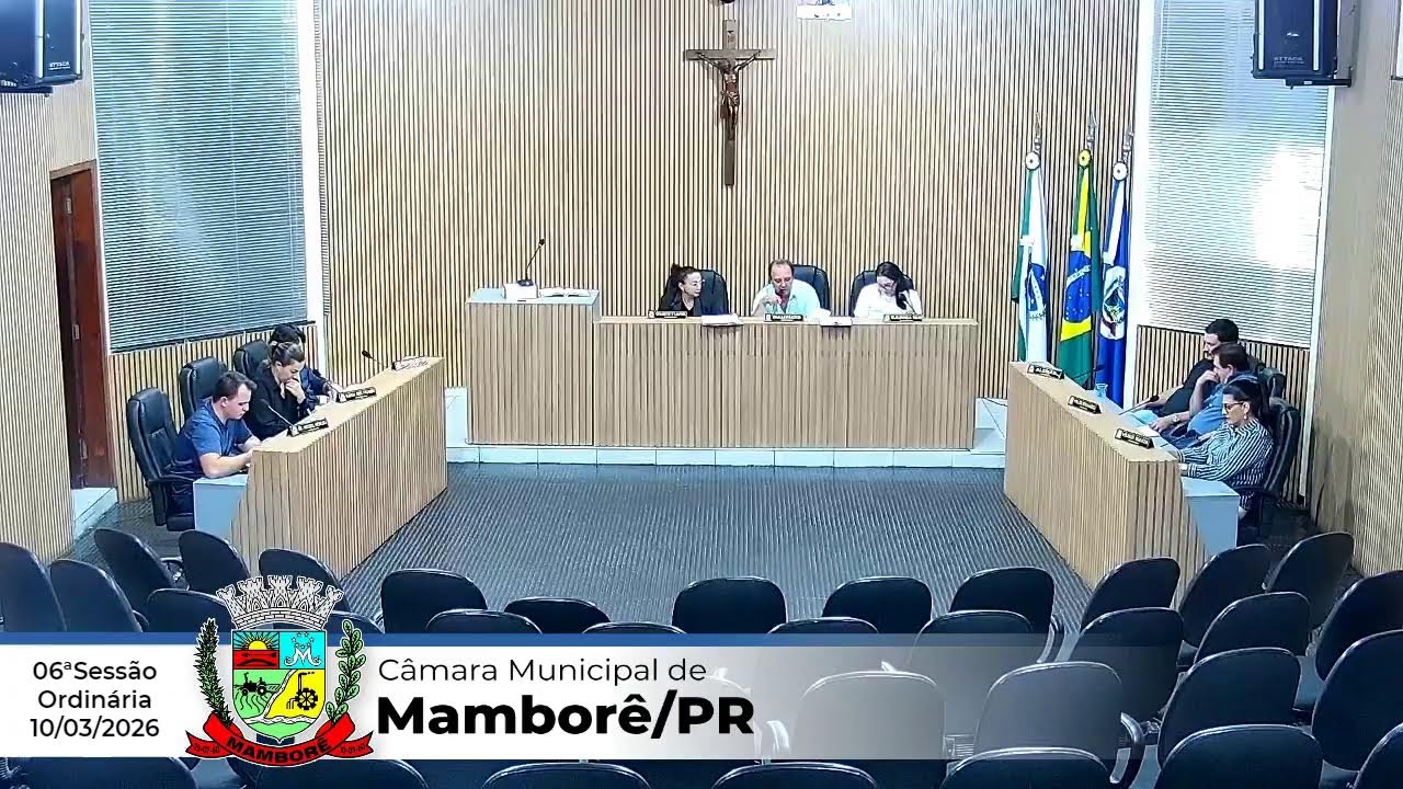 06ª Reunião Plenária Ordinária - Câmara de Mamborê - 10/03/2026