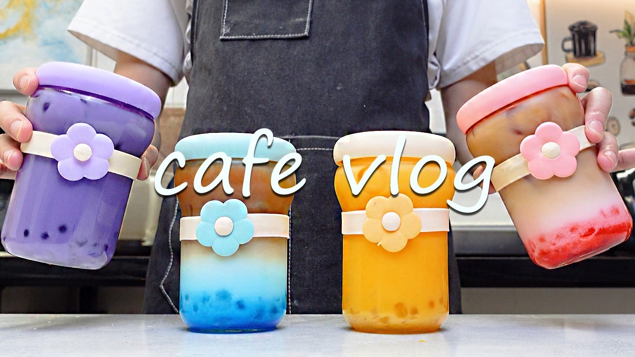 🌸Cafe Vlog Collection/Beautiful & Delicious Spring Drinks🍹Cafe Vlog/ASMR/카페브이로그/no bgm