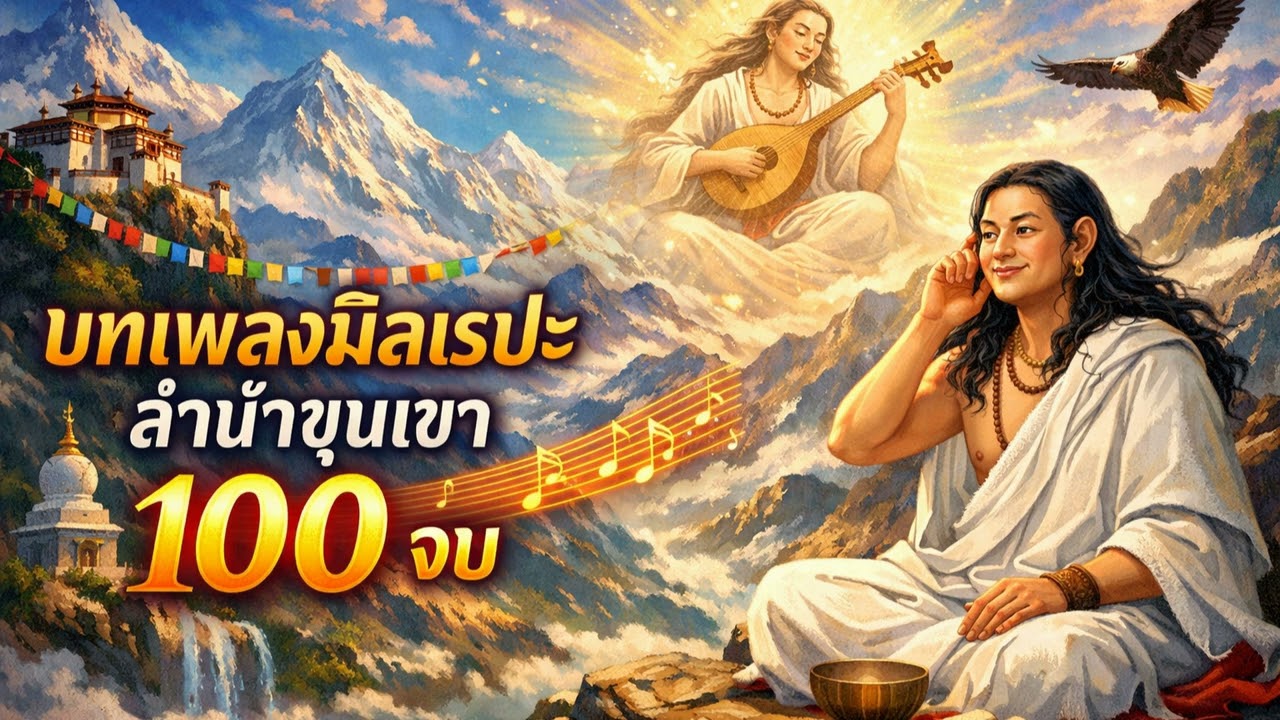 บทเพลงมิลเรปะ 100 จบ (ลำนำขุนเขา) อิสรภาพของจิต ผู้ละทิ้งโลก #100จบ