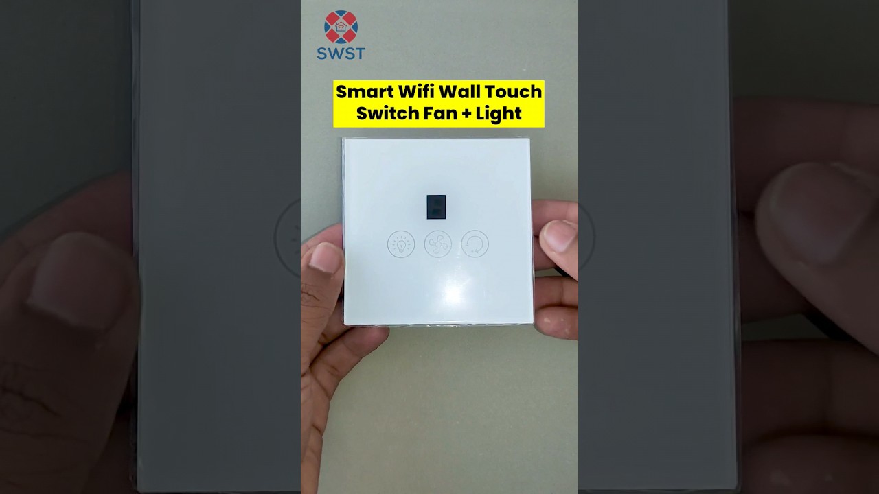 Smart WiFi Wall Touch Switch: Control your home light and Fan from your mobile phone #shorts #wifi