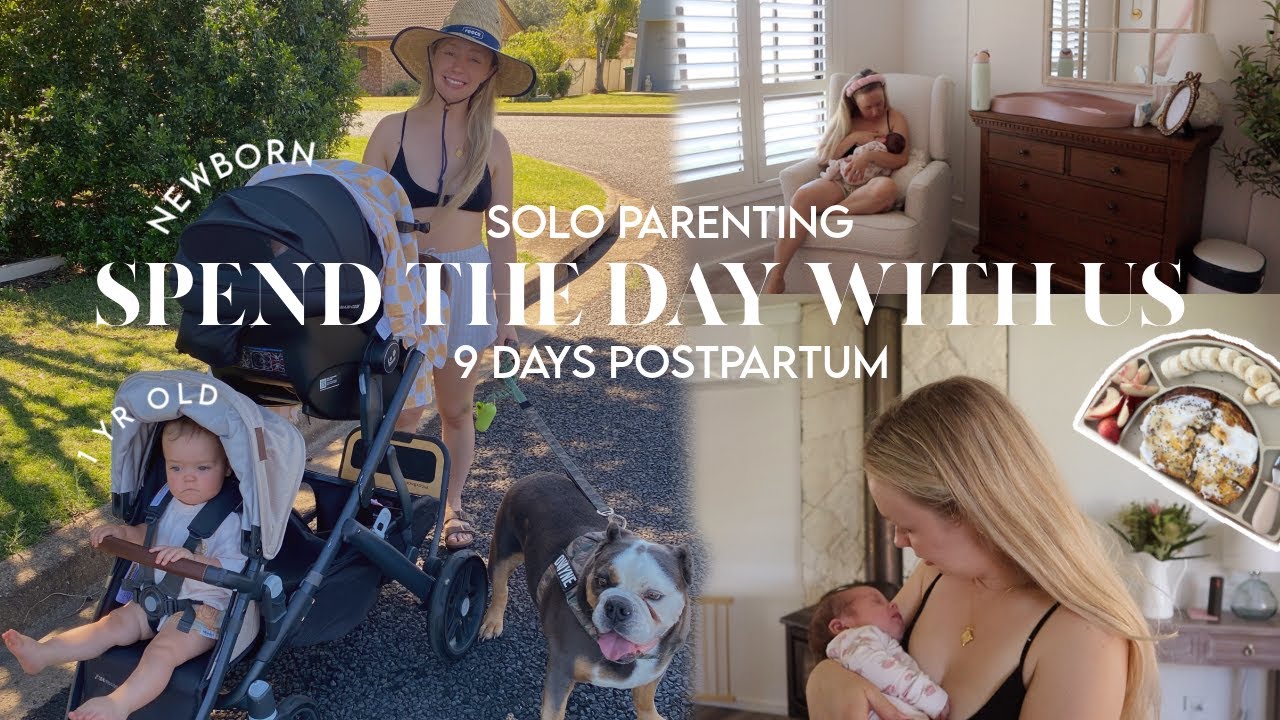 DAY IN THE LIFE with 2 Under 2! solo parenting with a newborn | VLOG