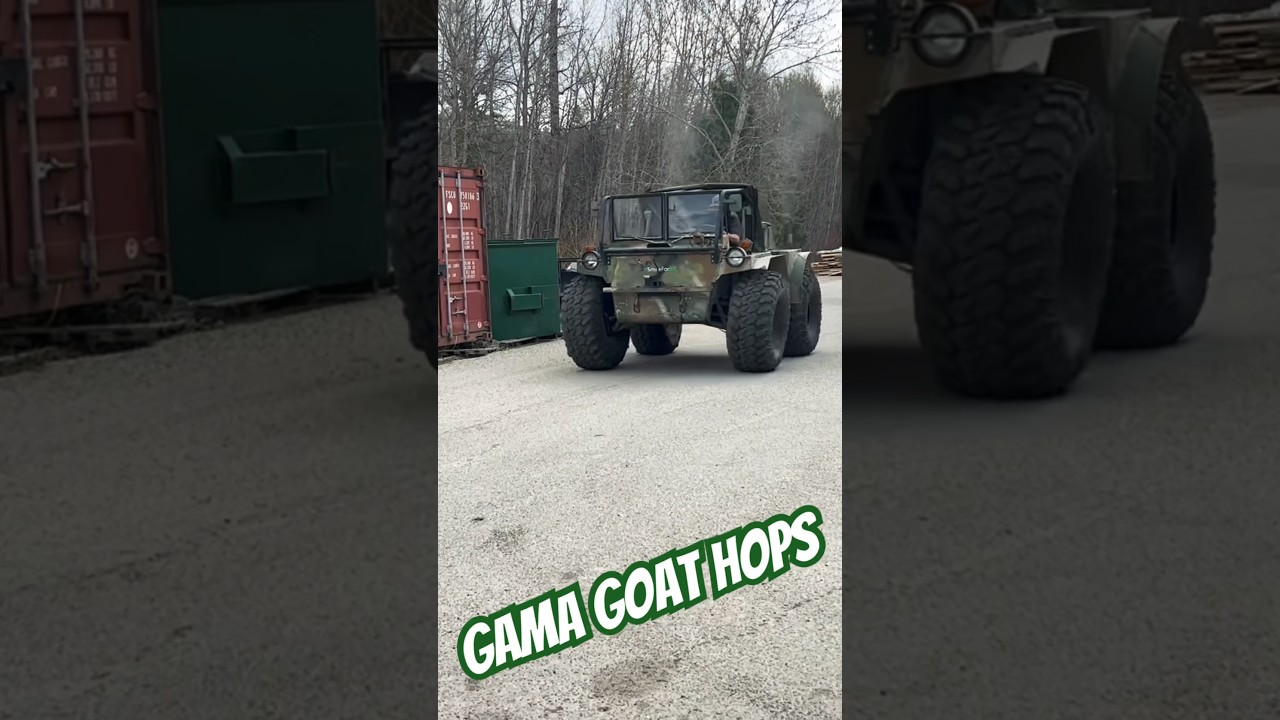 CONDEC Gama Goat getting hops 🙌🏻 #wheelie #amphibious #military #vehicles #trucks