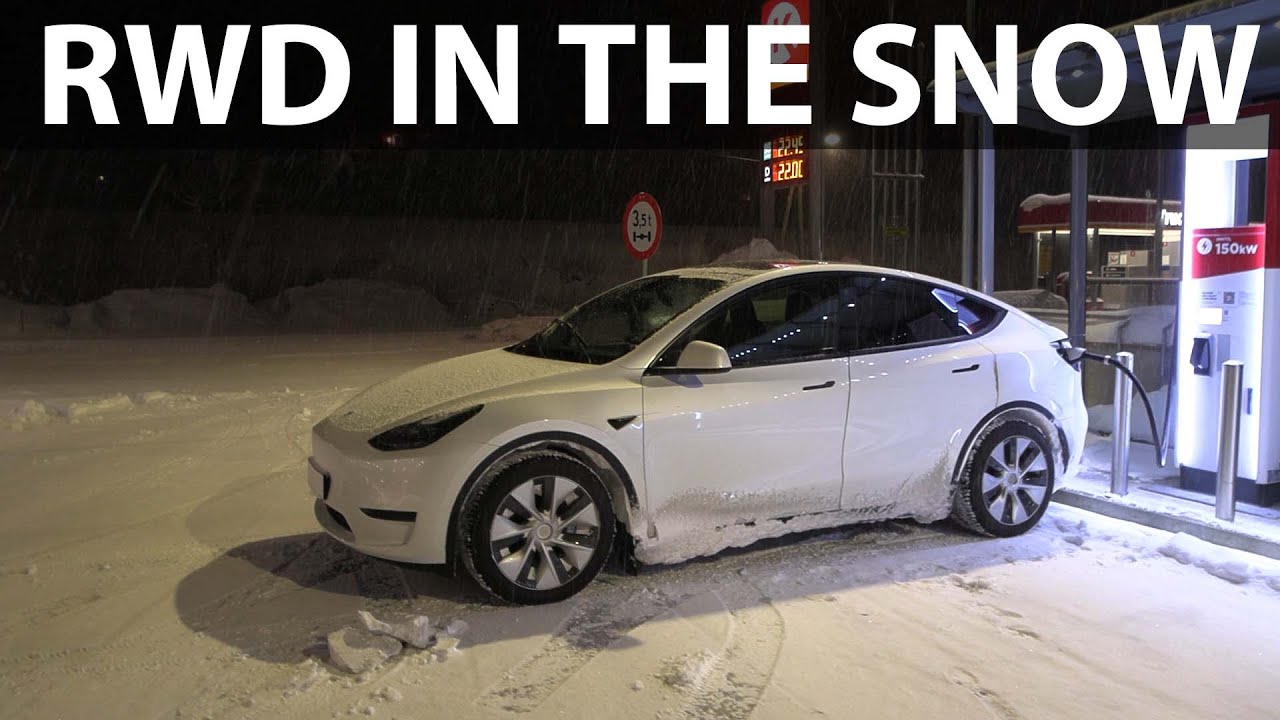 Tesla Model Y RWD с аккумулятором BYD Blade, тест Geilo