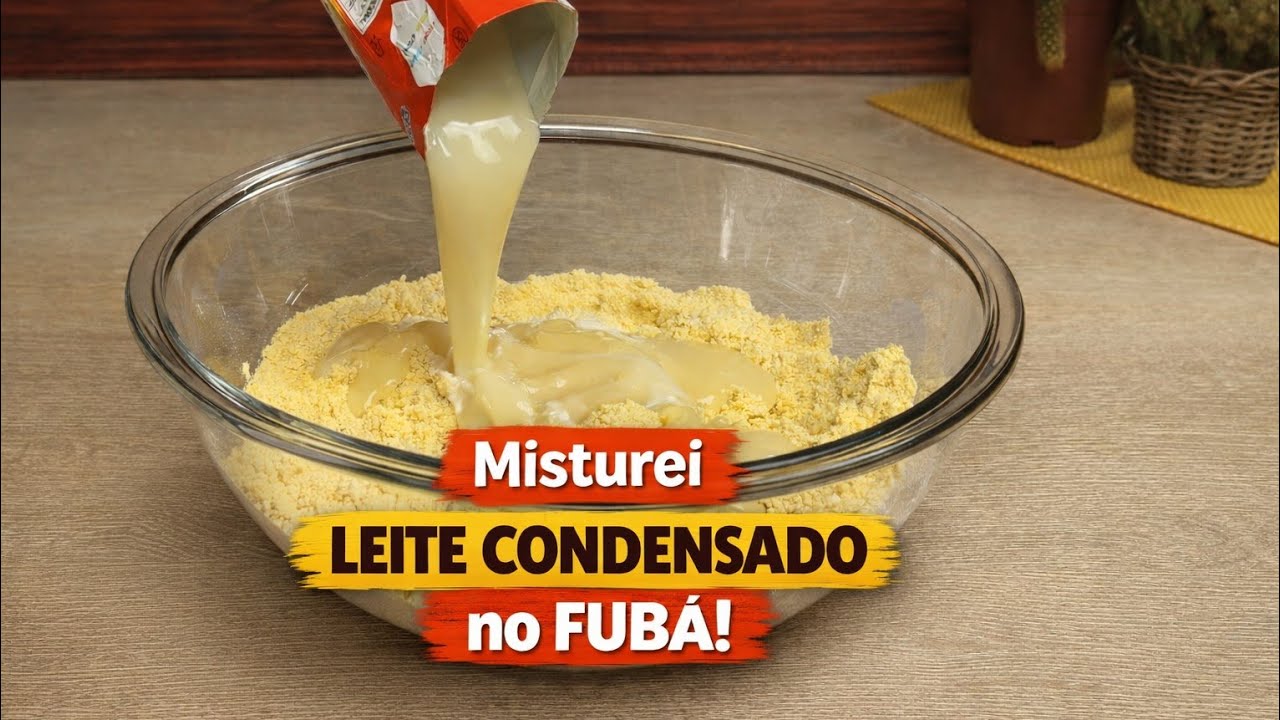 Aprendi Esse segredo! Misturei Fuba e Leite condensado ficou uma receita Genial e deliciosa.