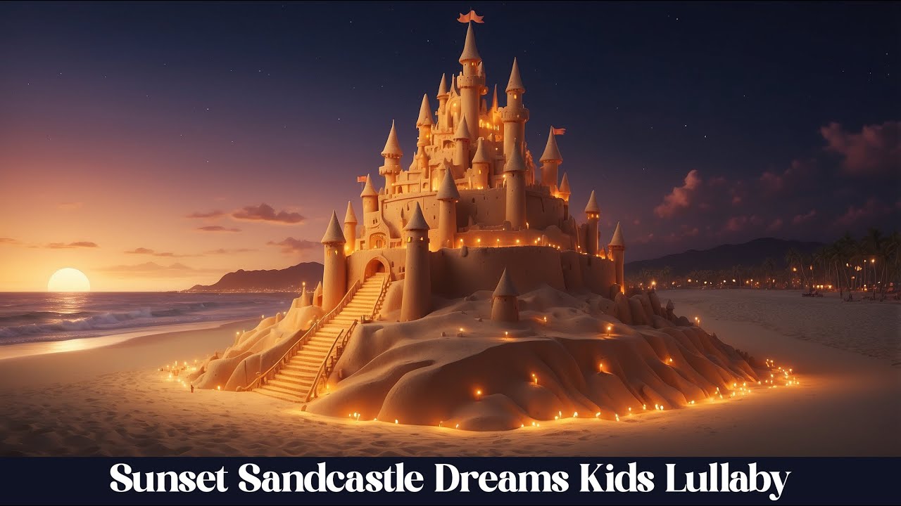 🏖️💤 Sunset Sandcastle Dreams | 16 min beach lullaby for gentle toddler sleep 🌅✨