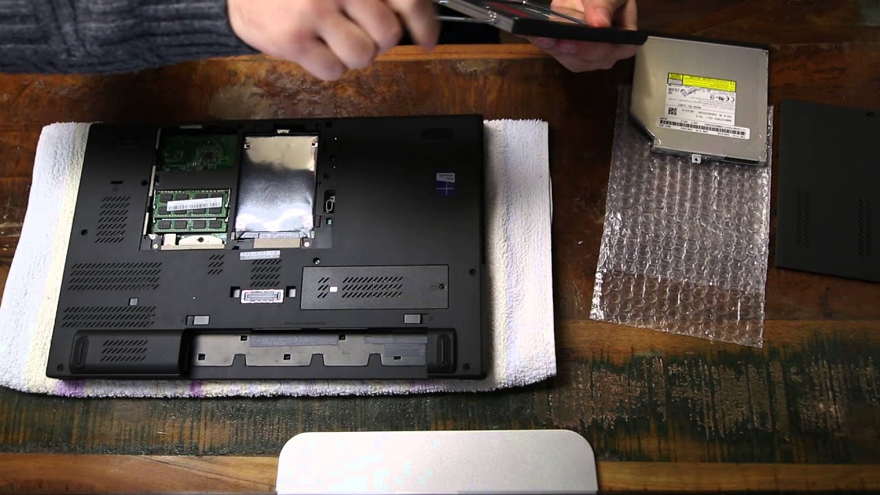 Einbau | Umbau | Lenovo ThinkPad T540p | SSD Caddy | Adapter | Deutsch | Ger