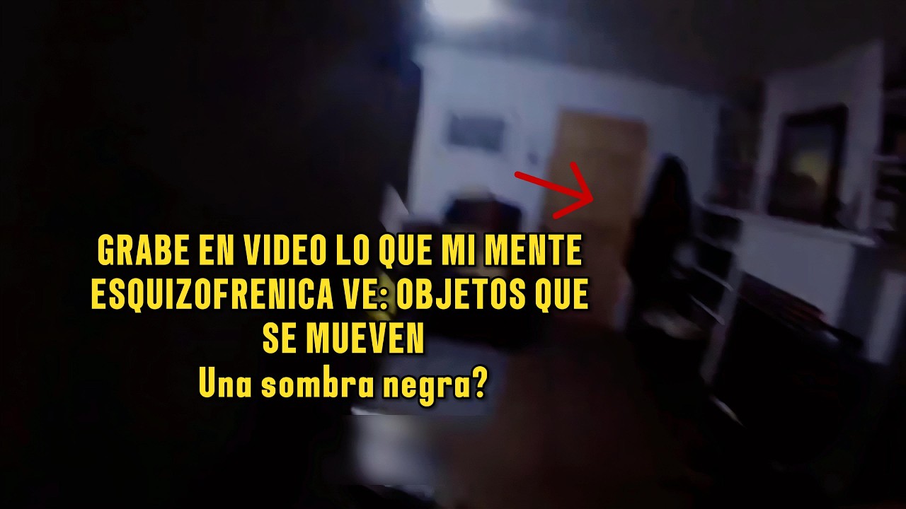 GRABE EN VIDEO LO QUE MI MENTE ESQUIZOFRENICA VE:  OBJETOS QUE SE MUEVEN           Una sombra negra?