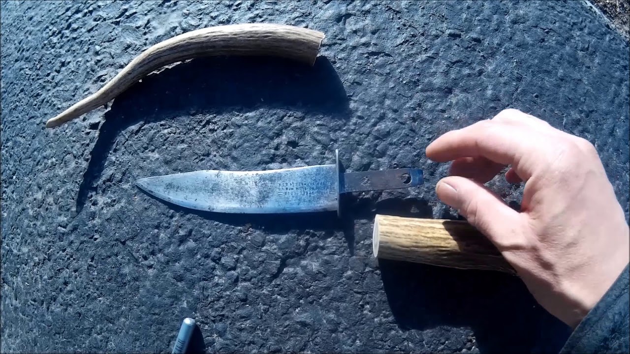 How to Use Water to Attach an Antler Handle to a Knife Blade