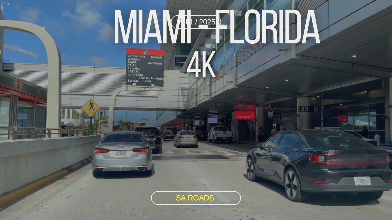 4K Driving Miami International Airport - South Beach 2024